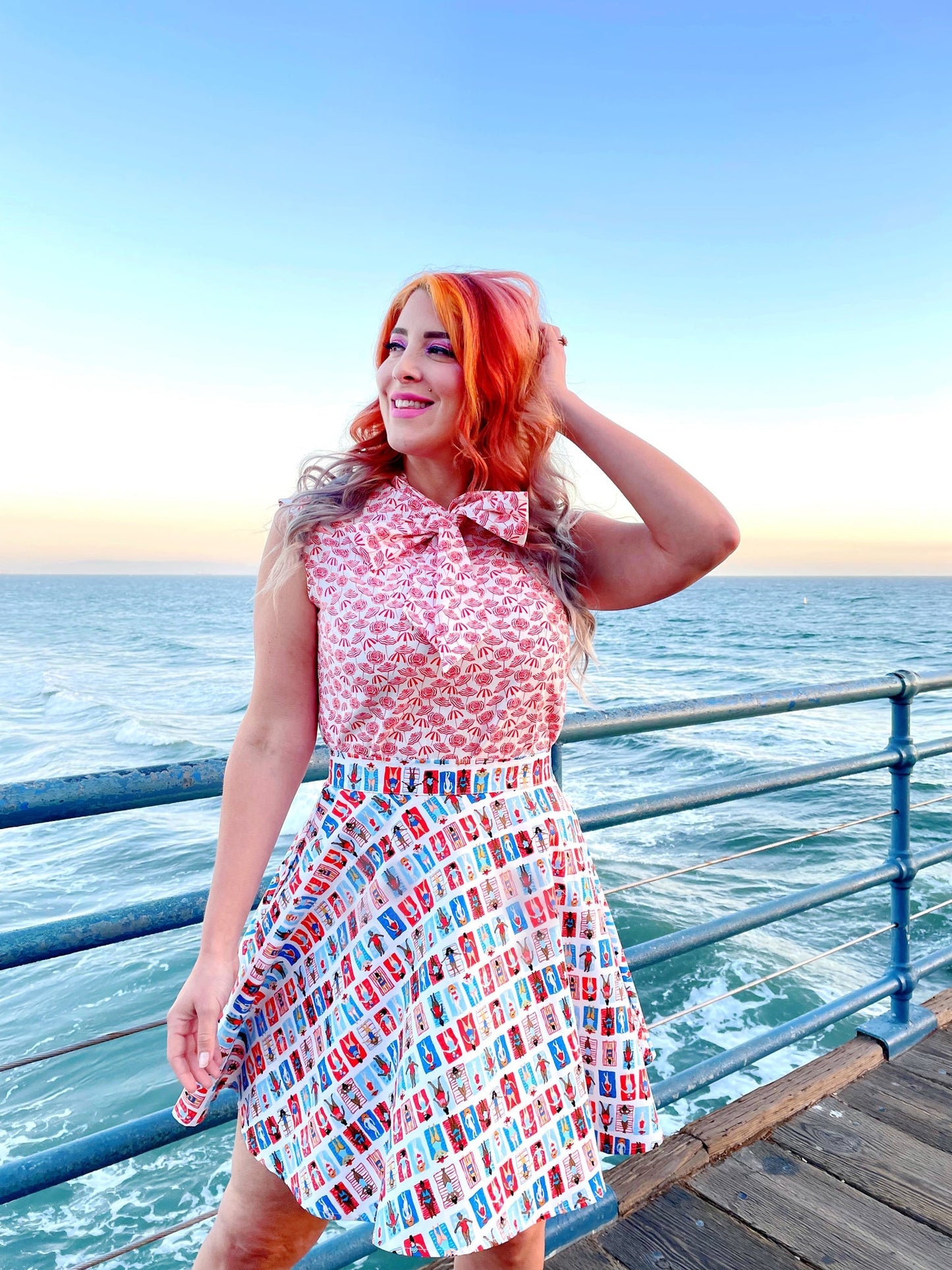 Umbrella Bow Top - Plus Sizes only Retrolicious