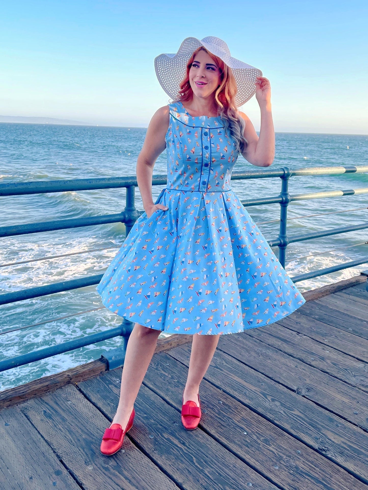 Elizabeth Dress in Windsurfer Retrolicious