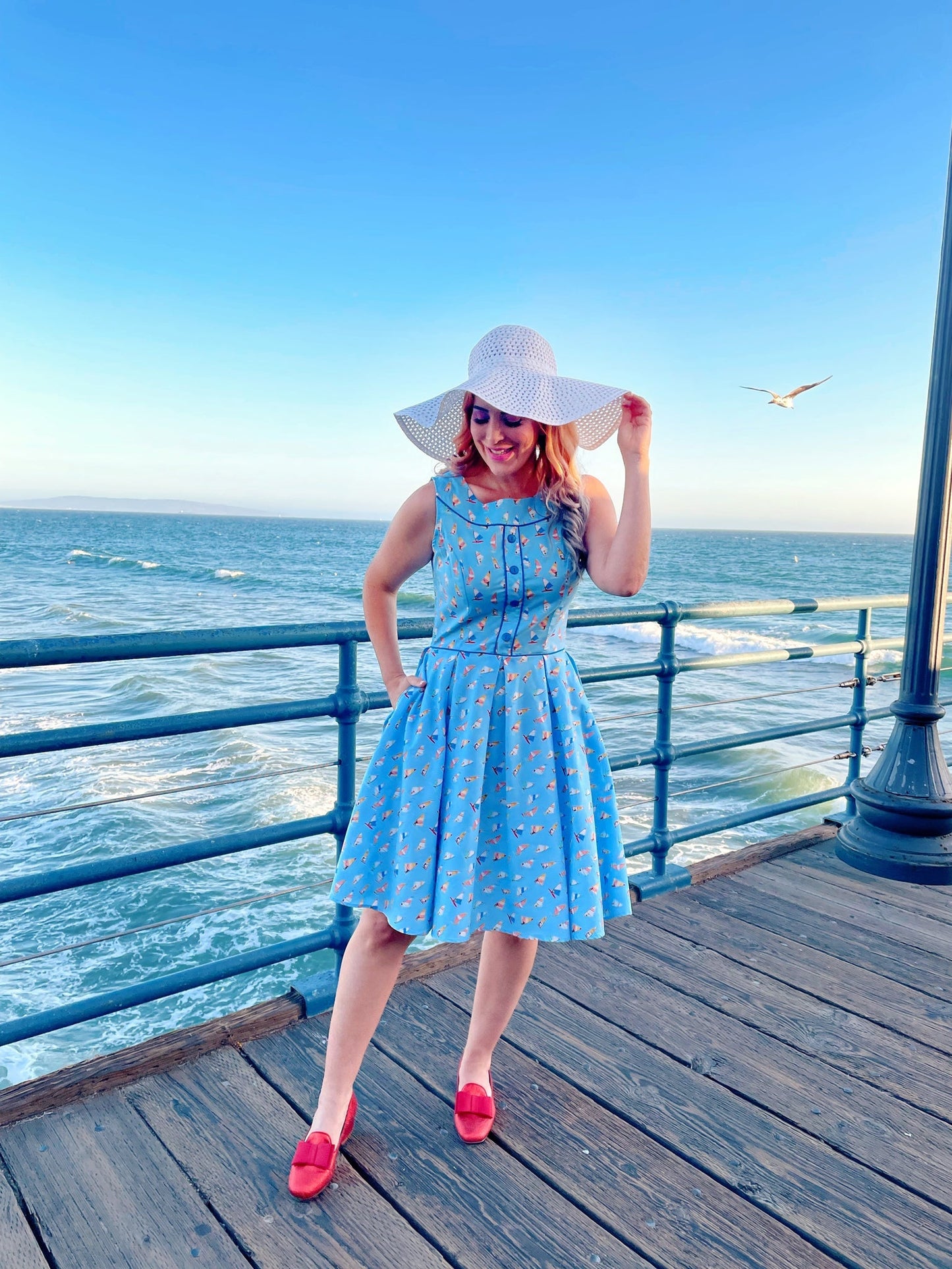 Elizabeth Dress in Windsurfer Retrolicious