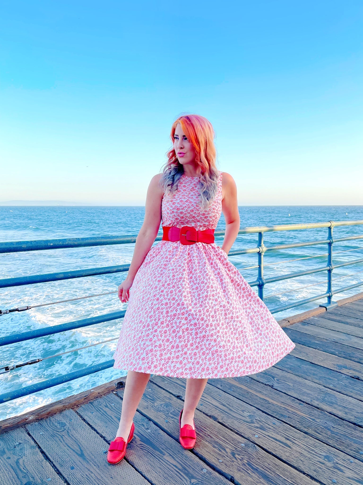 Umbrella Midi Dress Retrolicious