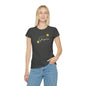Women's Iconic T-Shirt graysitive with flowers Grayceful LLC