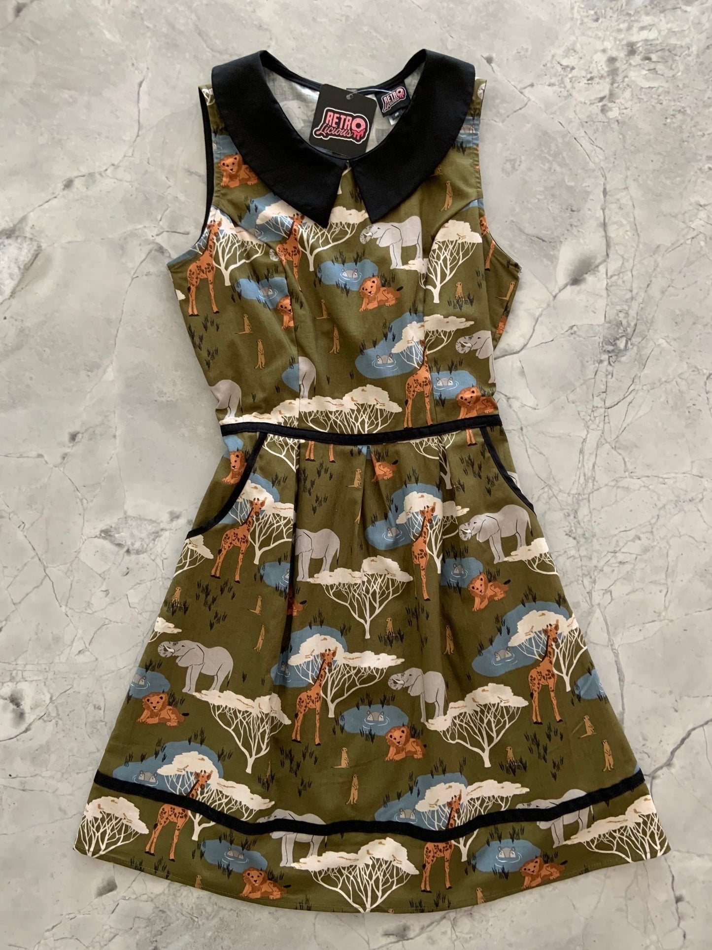 Safari Collared Dress Retrolicious