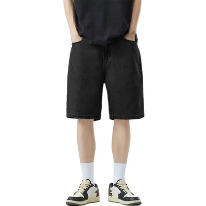 Loose-fitting Five-quarter-length Denim Shorts For Teens SnagBag