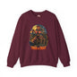 Axe Wielding Zombie Trick or Treat Crewneck Sweatshirt The Devil's Pickle