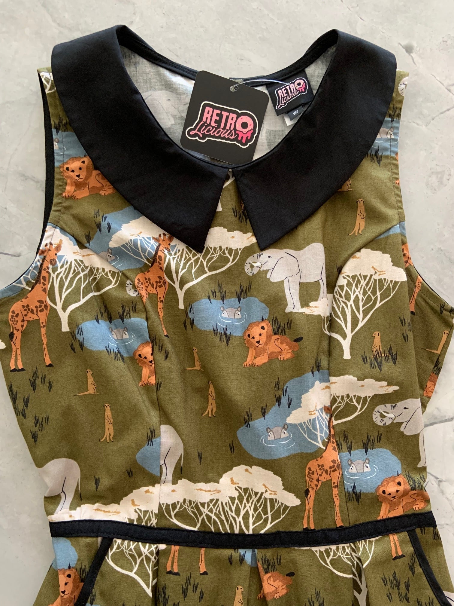 Safari Collared Dress Retrolicious