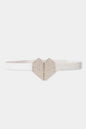 GlamStyle Rhinestone Heart Buckle Elastic Belt – Stunning Sparkle and Comfort See size chart under “more details” The Fashion Celestial