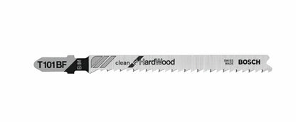 BOSCH T101BF 5 pc. 4 In. 10 TPI Variable Pitch Clean for Hardwood T-Shank Jig Saw Blades VM Hardware