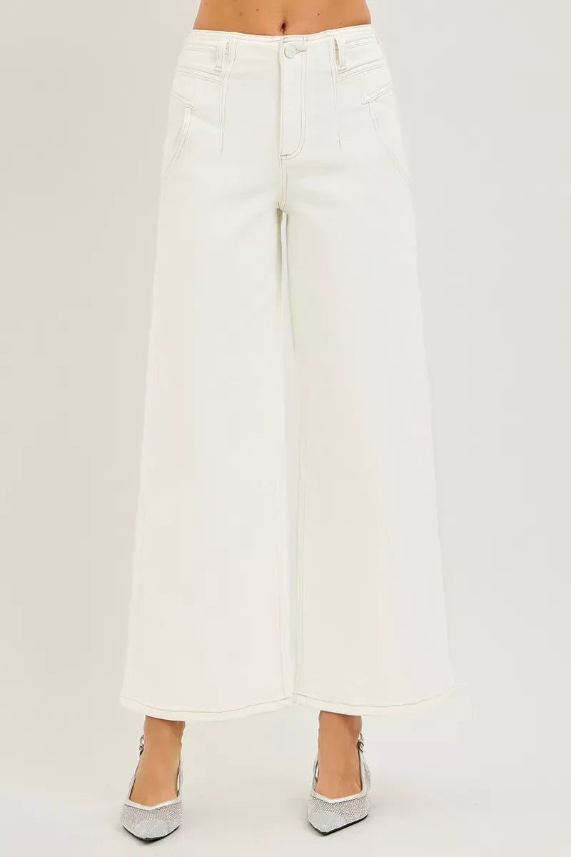 RISEN High Rise Ankle Wide Pants Montret
