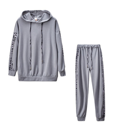 Solid Color Striped Casual Hoodie Two-piece Set See size chart under “more details” The Fashion Celestial