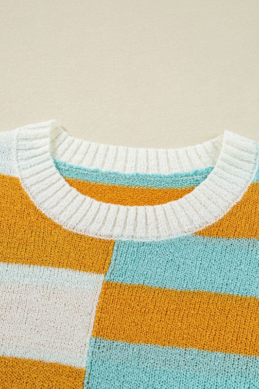 Stripe Colorblock Long Sleeve Sweater Shop Style & More | Fresh Looks, Everyday Deals & Free Shipping