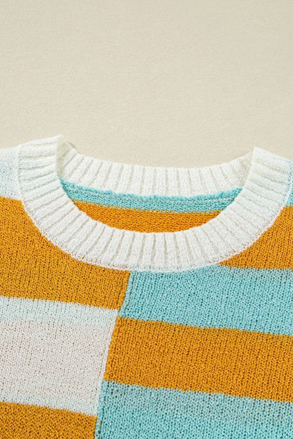 Stripe Colorblock Long Sleeve Sweater Shop Style & More | Fresh Looks, Everyday Deals & Free Shipping