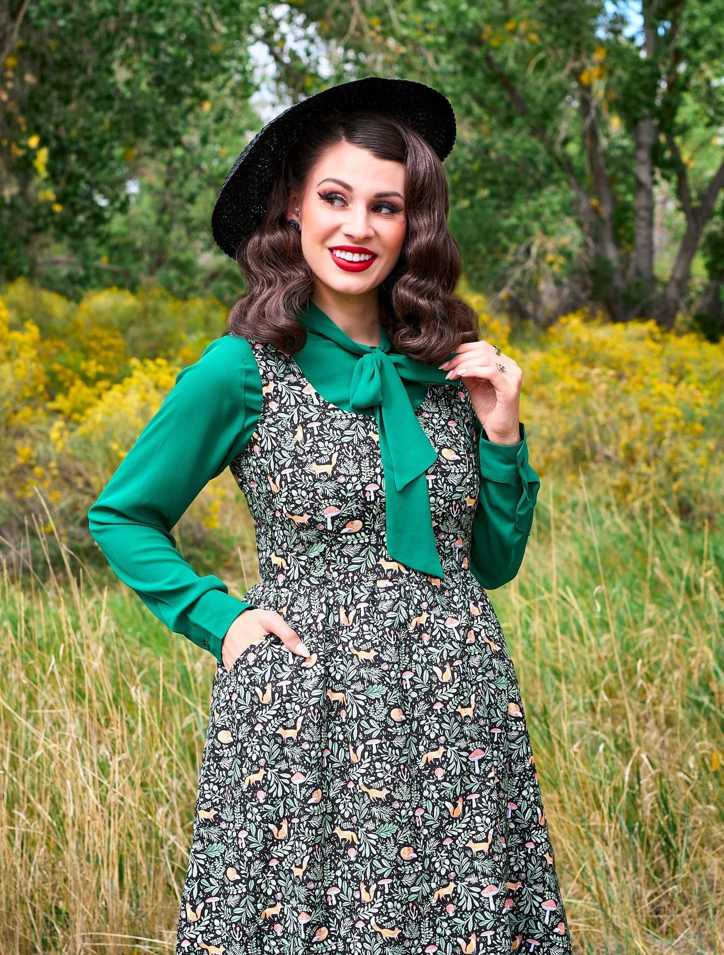 Foxy Fit & Flare Dress - XS only, 1 left! Retrolicious