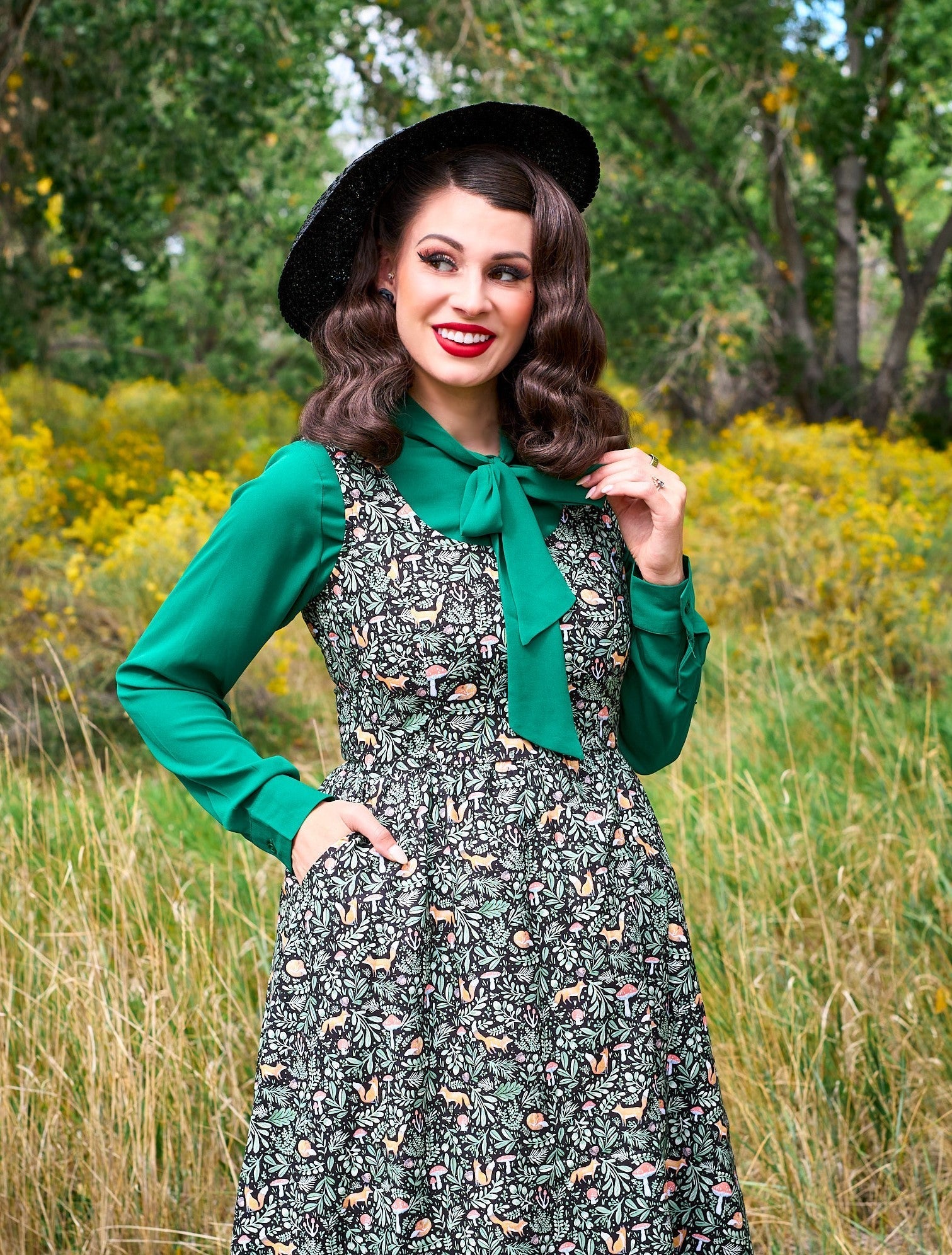 Foxy Fit & Flare Dress - XS only, 1 left! Retrolicious