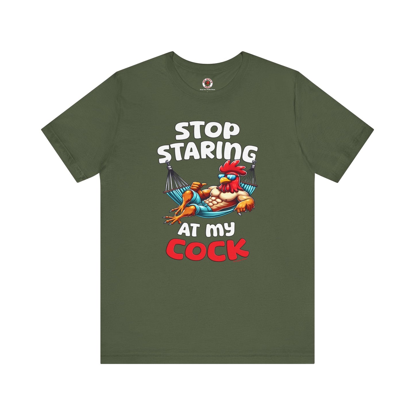 Stop Staring at My Cock T-Shirt The Devil's Pickle