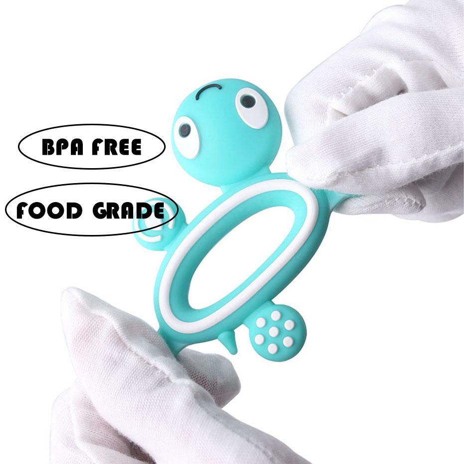 Silicone Teethers Food Grade Tiny Rod Teething Baby Shower Gifts Cartoon Animals Teether Let's Make 1pc Stevvex