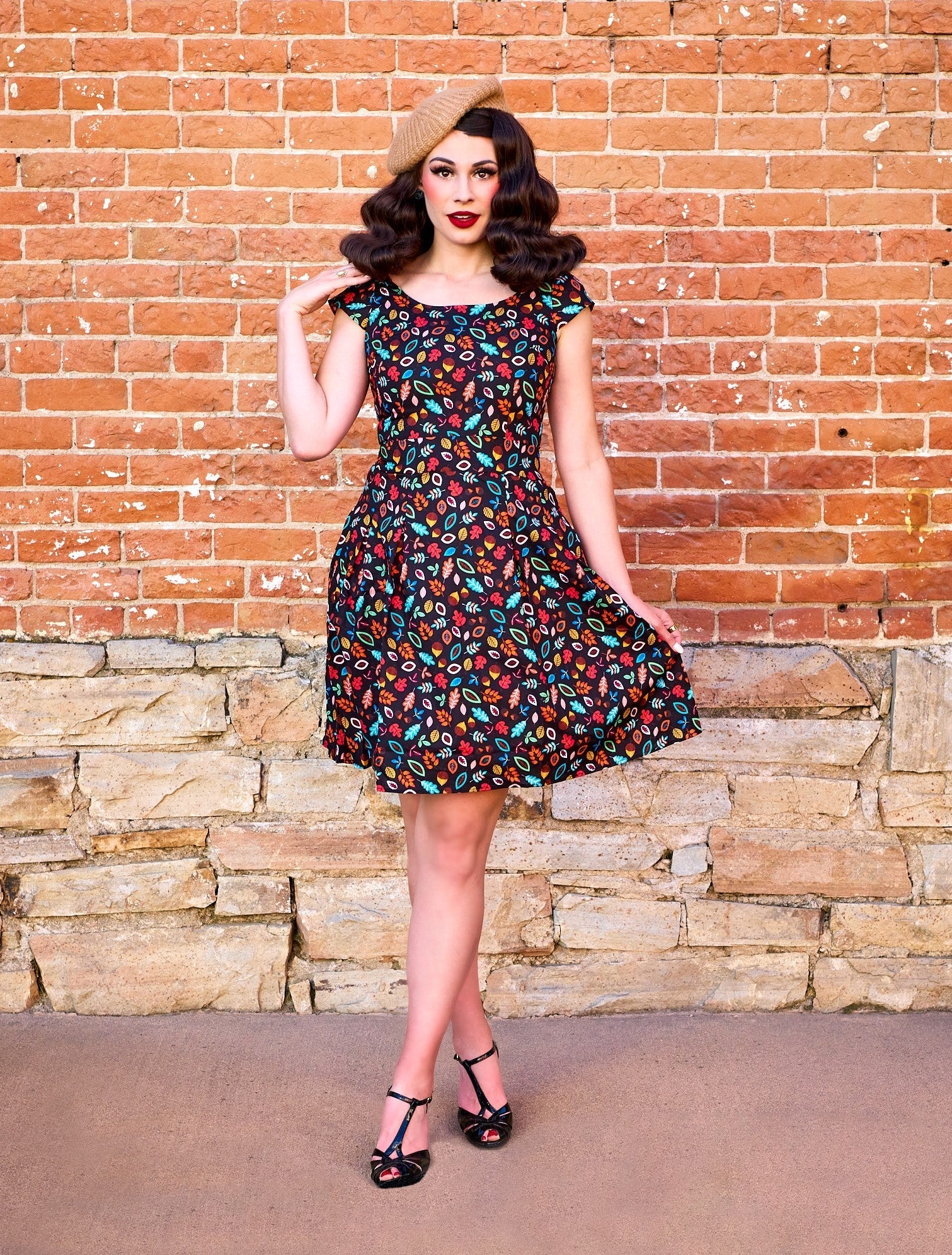 Leaves & Acorns Margaret Dress Retrolicious