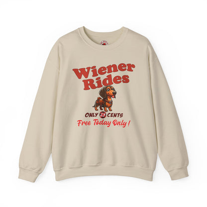 Free Wiener Rides Crewneck Sweatshirt The Devil's Pickle