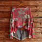 Women’s Fall Wildflower Print Long Sleeve T-Shirt FitiqueFit