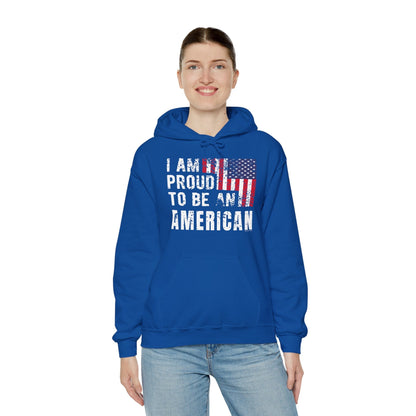 I Am Proud To Be An American Hooded Sweatshirt The Devil's Pickle