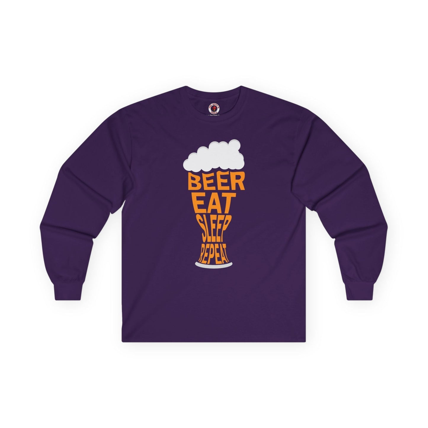Beer Eat Sleep Repeat Long Sleeve Tee The Devil's Pickle