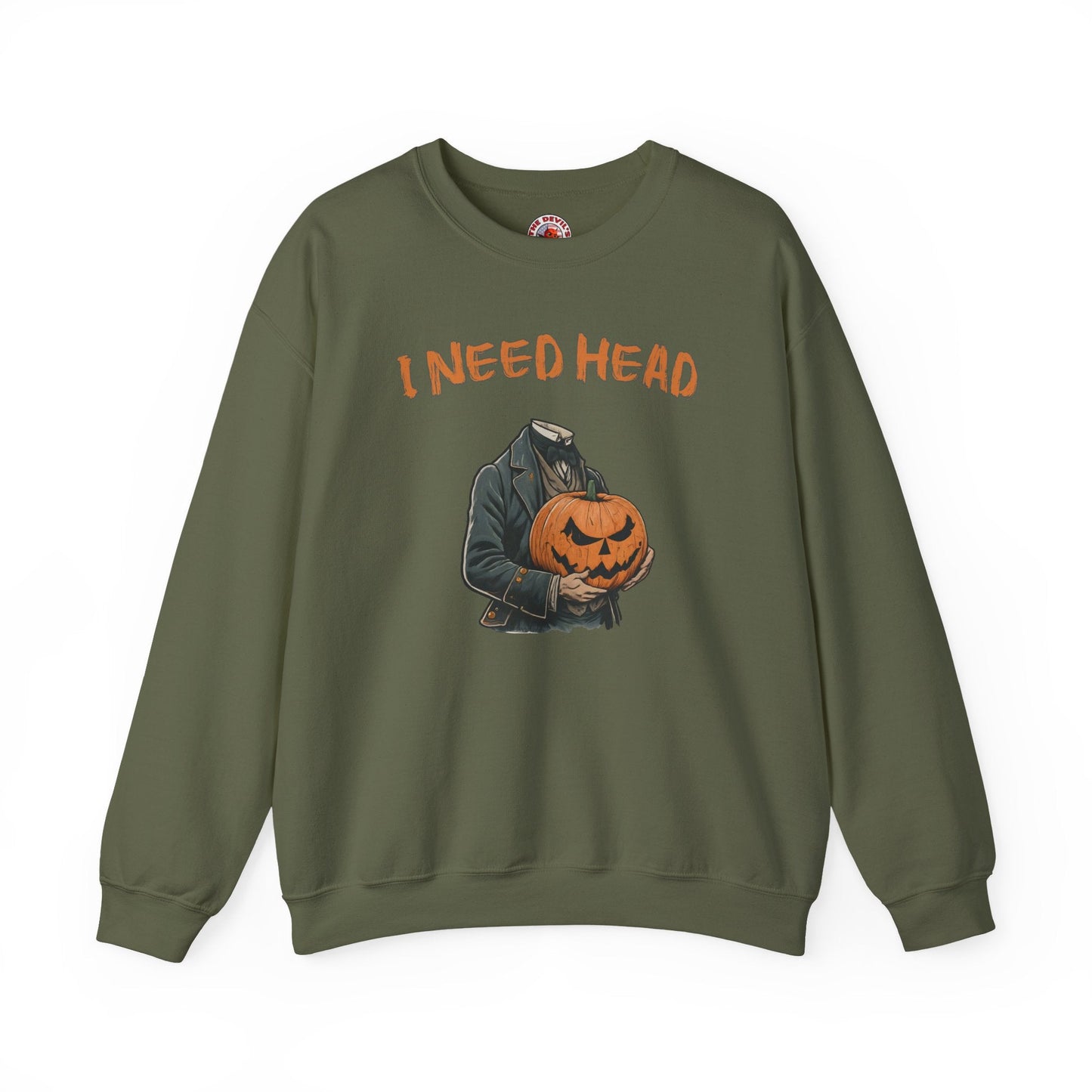 I Need Head Crewneck Sweatshirt The Devil's Pickle