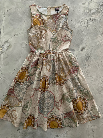 Map Vintage Dress - XS only, 1 left! Retrolicious