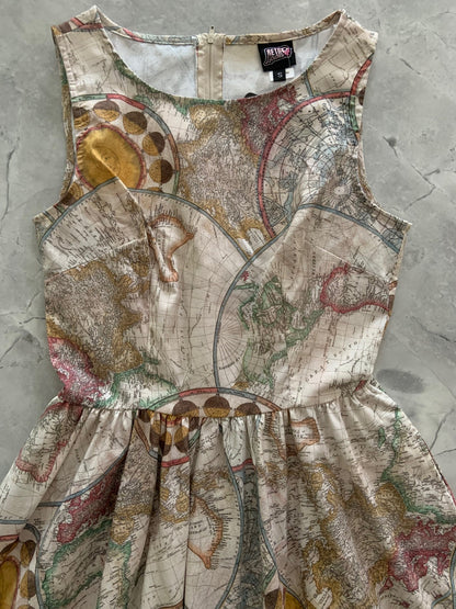 Map Vintage Dress - XS only, 1 left! Retrolicious