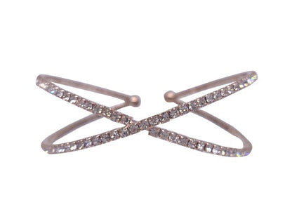 LUXURY CROSSED ADJUSTABLE RHINESTONE BRACELET Shop Style & More | Fresh Looks, Everyday Deals & Free Shipping