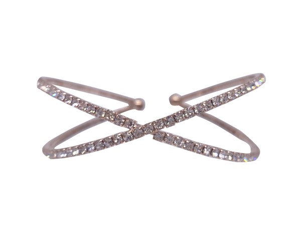 LUXURY CROSSED ADJUSTABLE RHINESTONE BRACELET Shop Style & More | Fresh Looks, Everyday Deals & Free Shipping
