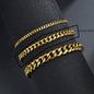 3/5/7/mm Fashion Simple Stainless Steel Cuban Chain Bracelet For Men And Women NovaCart
