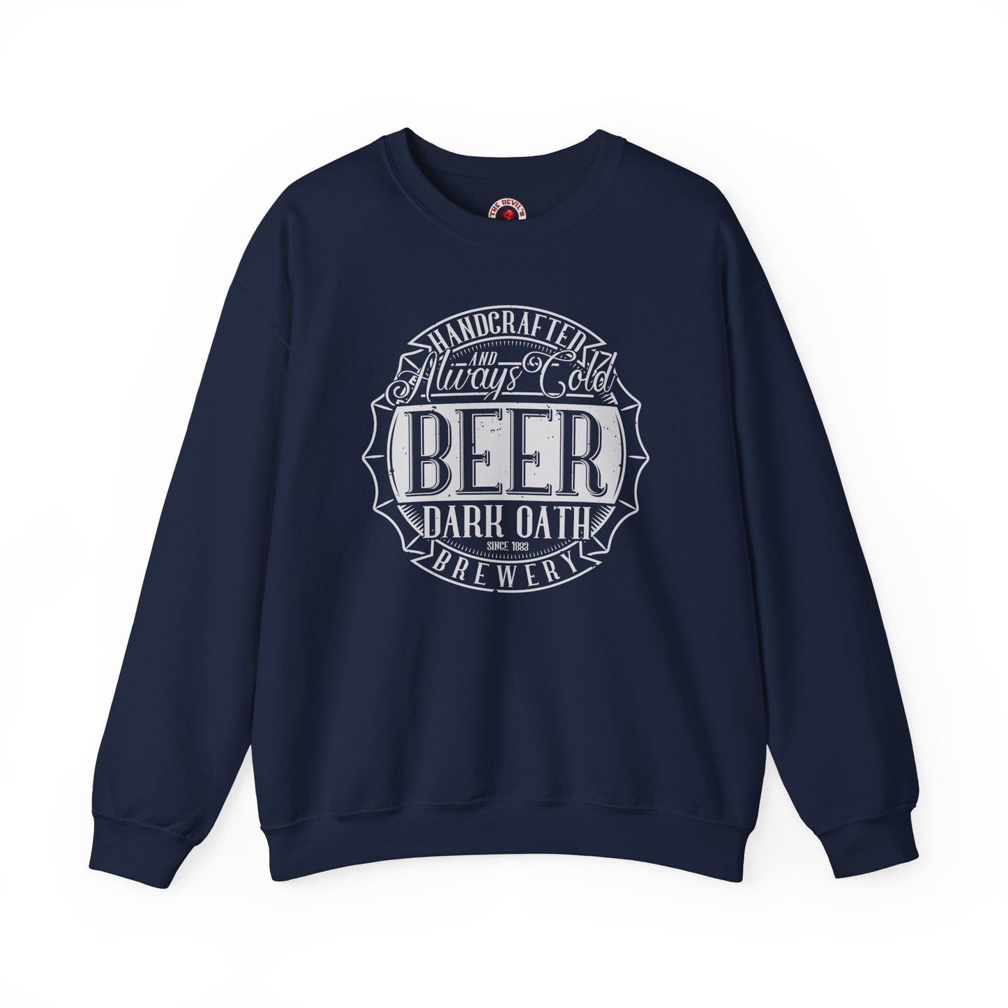 Handcrafted and Always Cold Beer Crewneck Sweatshirt The Devil's Pickle