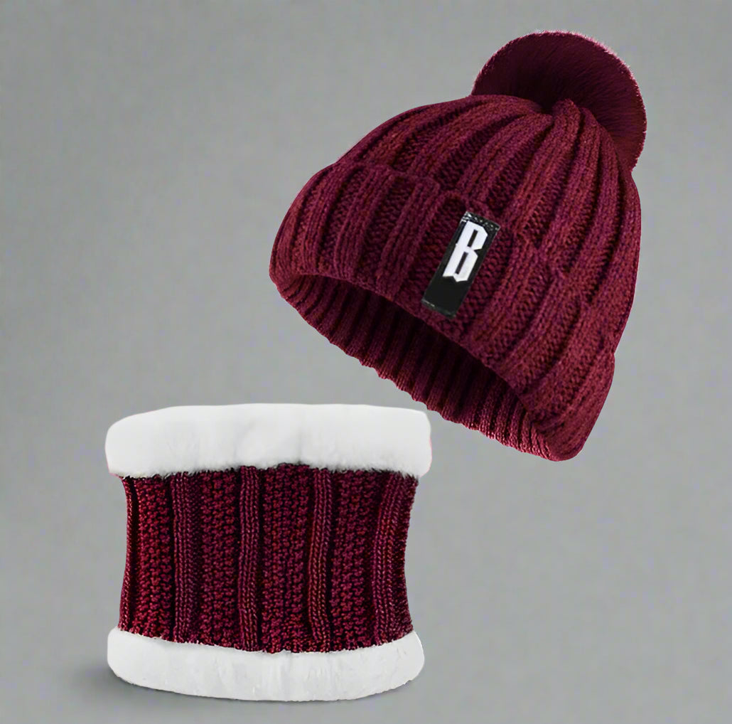 Women’s Winter Beanie Hat & Scarf – Warm Knitted Skull Cap Style FitiqueFit
