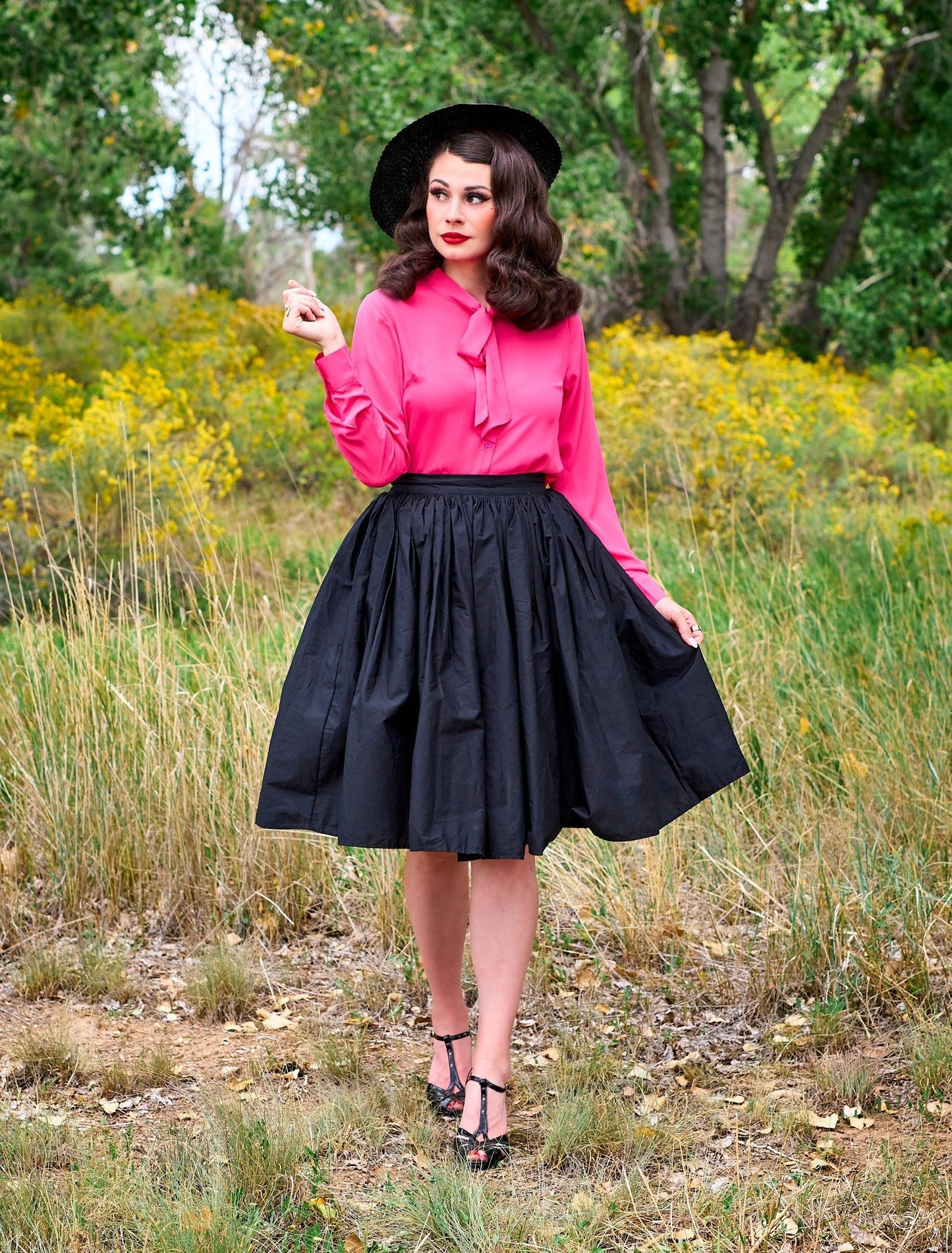 Helen Retro Blouse in Pink Retrolicious