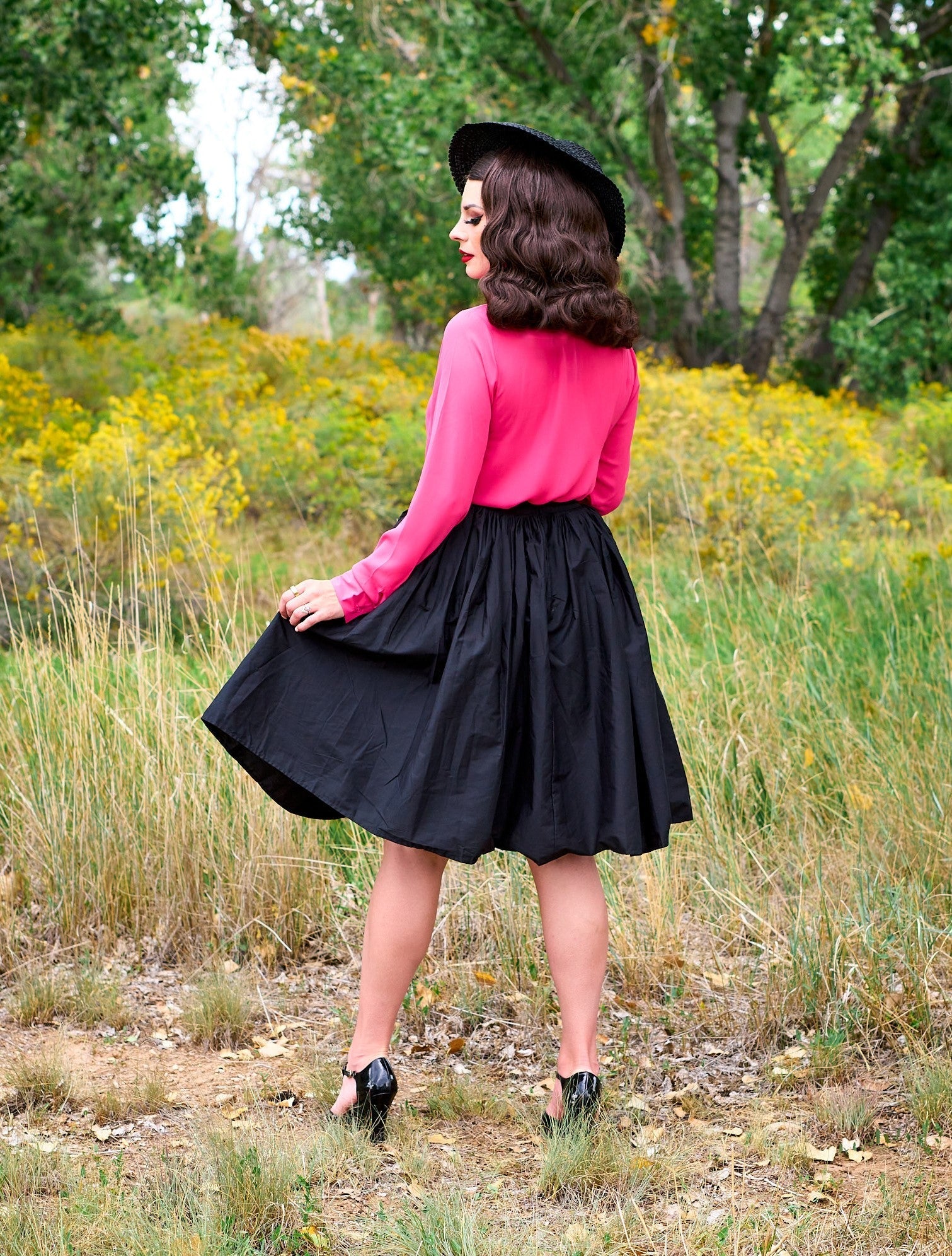 Helen Retro Blouse in Pink Retrolicious