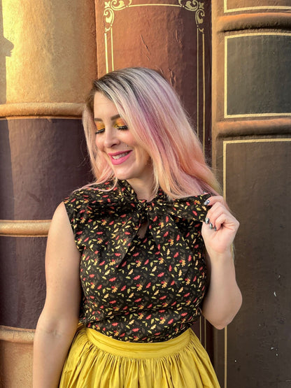 Peggy Swing Skirt in Mustard Retrolicious