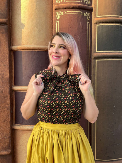 Peggy Swing Skirt in Mustard Retrolicious