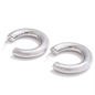 Brushed Hoop Earrings - 18k Plated Stainless Steel Deep South Originals