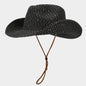 Women's Panama Straw Woven Sun Hat – Windproof Sequin Detail Beach Hat FitiqueFit