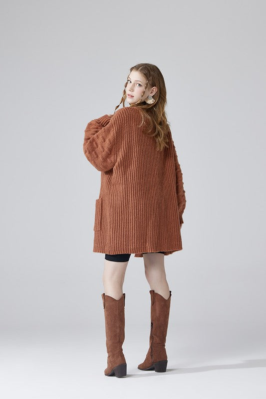 Oversized Pompom Sleeve Cardigan Shop Style & More | Fresh Looks, Everyday Deals & Free Shipping