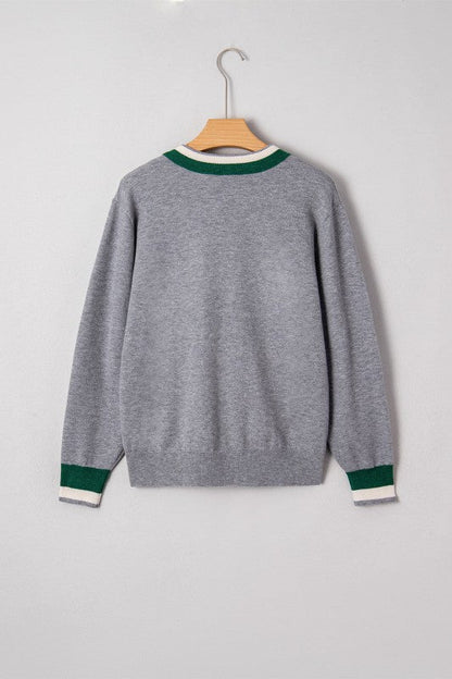 Scarlett Striped Trim Varsity Sweater Shop Style & More | Fresh Looks, Everyday Deals & Free Shipping