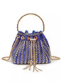 Rhinestone Embellished Bucket Crossbody Bag New Era Fashion LLc