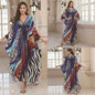 Fashion Personalized Cotton Printed Beach Dress Women Grayceful LLC