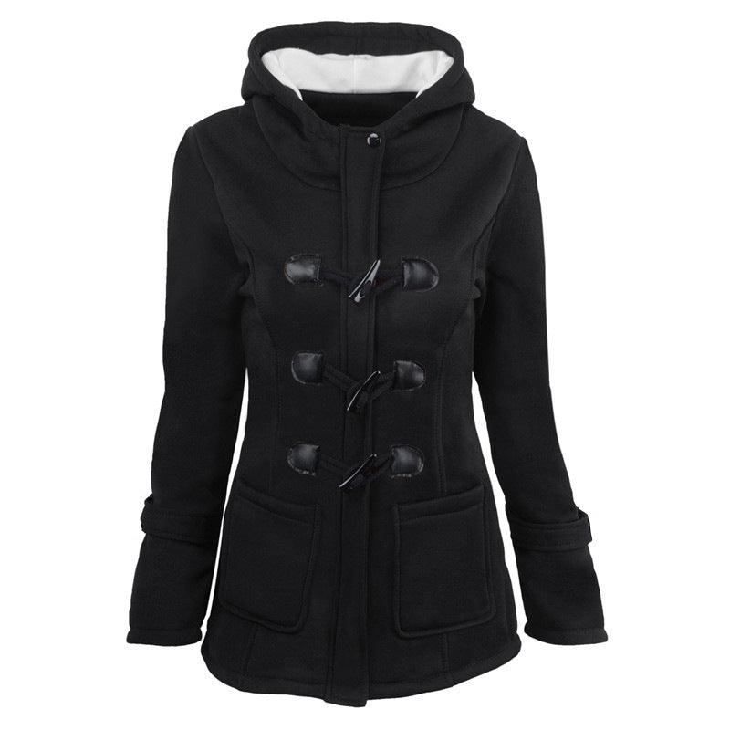 Cow Horn Button Hooded Jacket | Cozy & Stylish for the Modern Cowgirl Country in My Heart