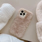 Ottwn Candy Color Warm Furry Phone Case For iPhone 11 12 13 Pro Max 14 Pro Max 14Plus Camera Lens Protection Soft TPU Back Cover