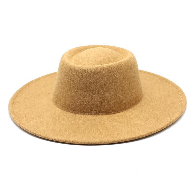 Ella Wide Brim Wool Jazz Hat – Stylish Felt Hat in 16 Colors Country in My Heart