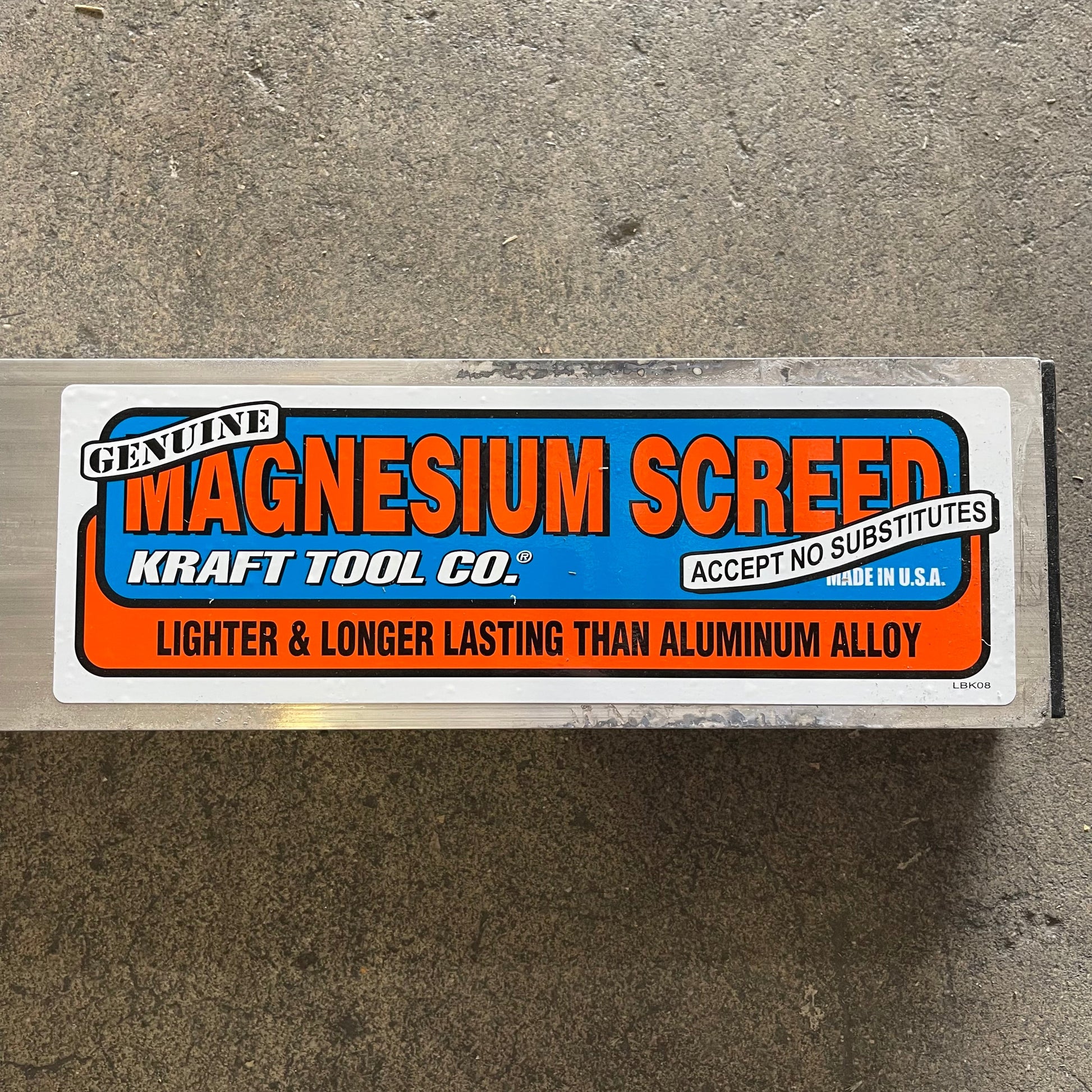 KRAFT TOOL CO. Magnesium Screed 216”x1 1/2”x3 1/2” CC619 PayWut