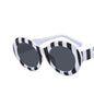 Striped Zebra Oval Sunglasses New Net Red Street Shot Personality Female Hip Hop Sunglasses Trend