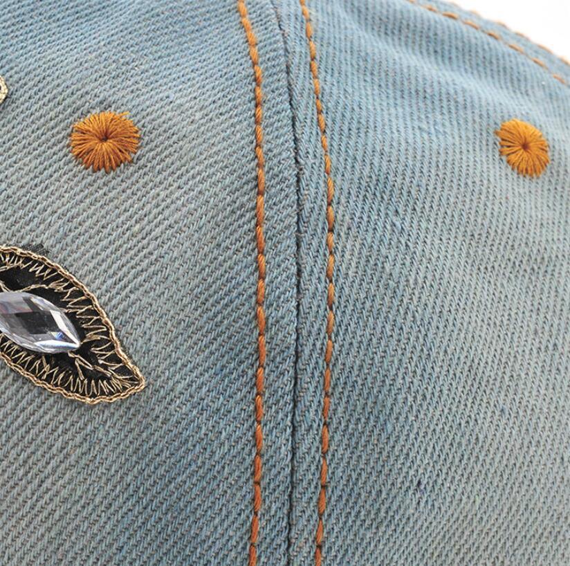 Cowgirl's Diamond Embroidery Flower Baseball Cap Country in My Heart
