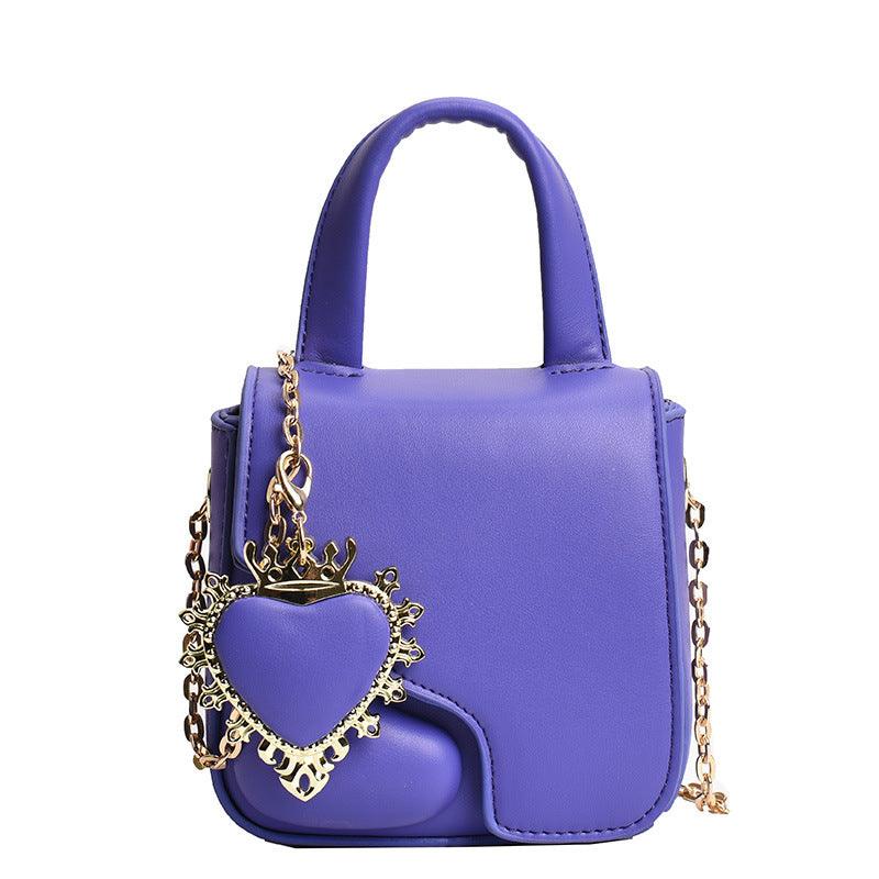 Heartfelt Charm Messenger Bag - Trendy Small Square Bag with Heart Charm Country in My Heart