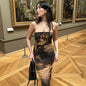 🌞 Summer Strapless Printed Tube Dress – Slim Fit Bodycon Mini FitiqueFit